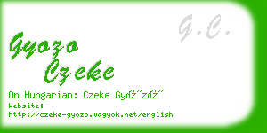 gyozo czeke business card